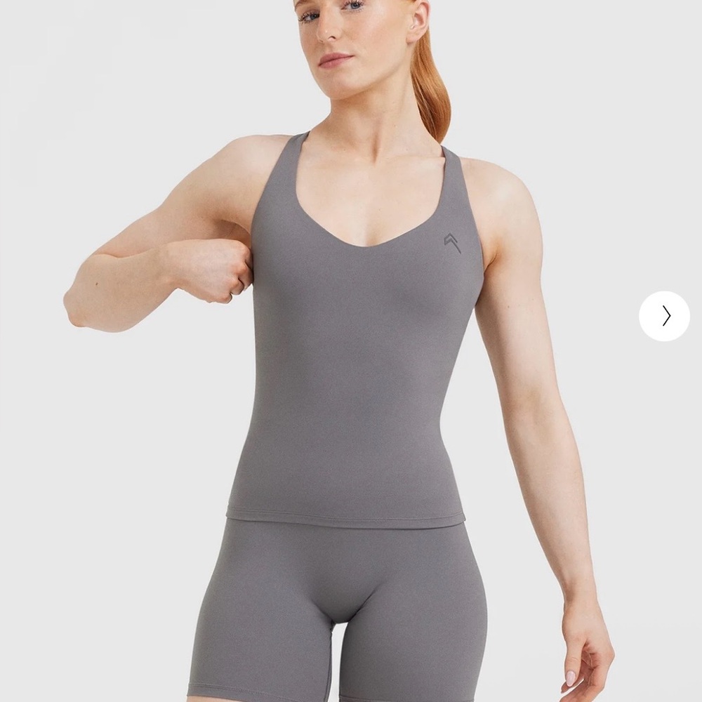 Oner active UNIFIED V NECK CROSS BACK TANK TOP color ash grey size XL